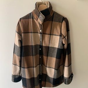 Plaid sweater jacket